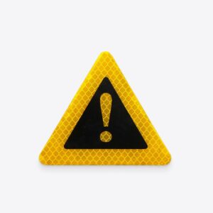 Yellow Reflective Emergency Warning Sticker
