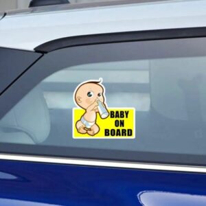 reflective baby on board safety sticker for cars