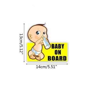 reflective baby on board safety sticker for cars
