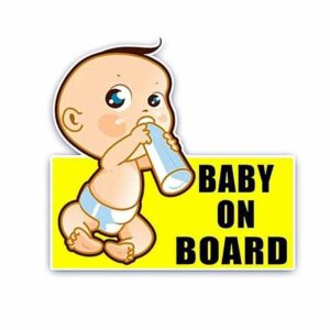reflective baby on board safety sticker for cars