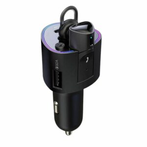 2-in-1 bluetooth earphone and fast car charger