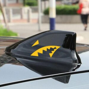 reflective shark mouth and fin car decal