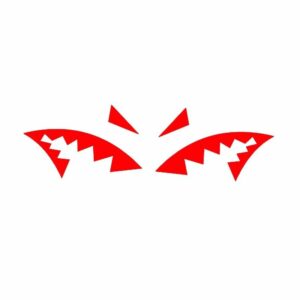 reflective shark mouth and fin car decal

