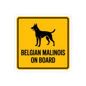 Belgian Malinois On Board Sticker, K9 Dog Car Decal, Protection Dog Sign, Police Dog Sticker, Waterproof Outdoor Vinyl