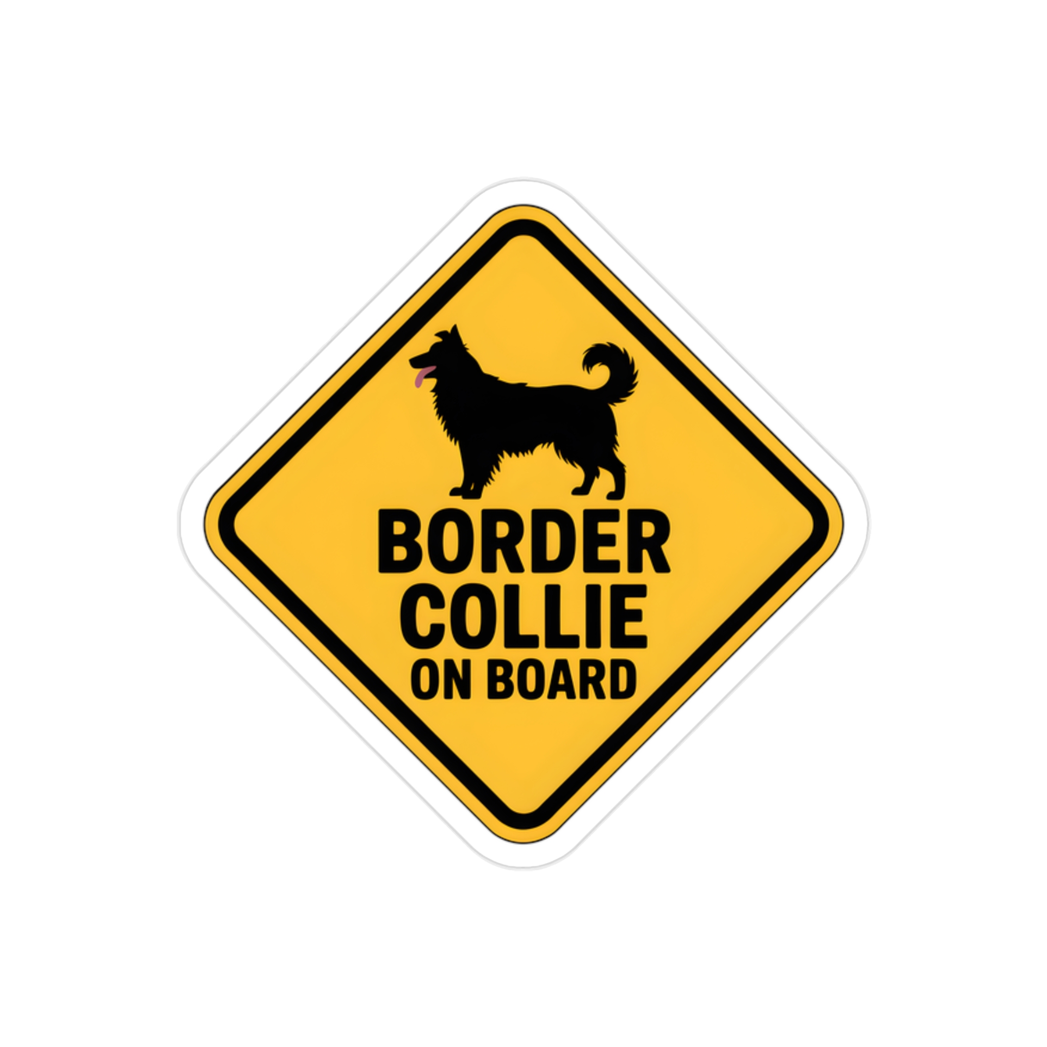 Border Collie On Board Sticker, Dog Car Decal, Herding Dog Sign, Pet Safety Sticker, Waterproof Outdoor Vinyl, Dog Lover Gift
