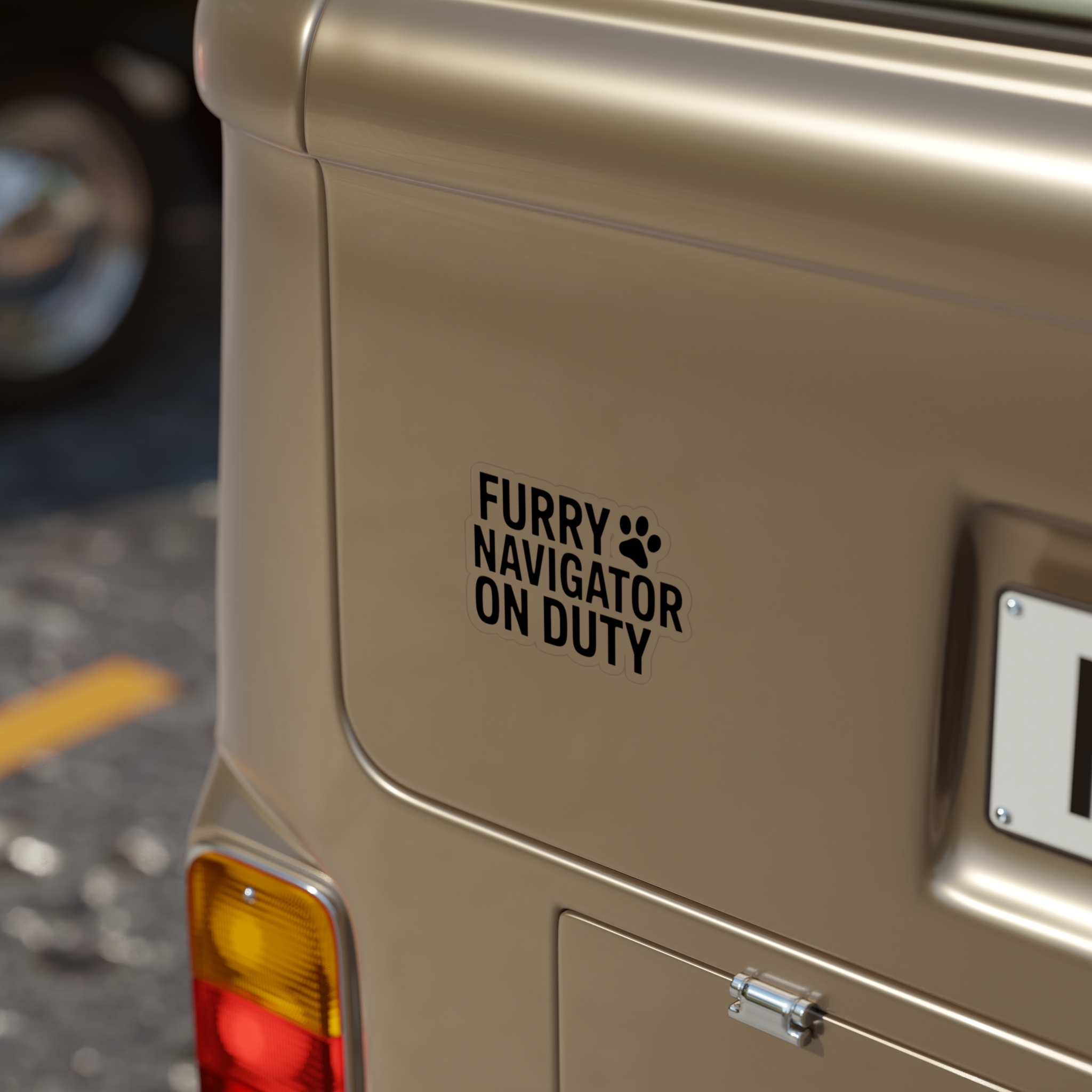 Furry Navigator On Duty sticker | Outdoor Die-Cut Paw Decal - Image 11