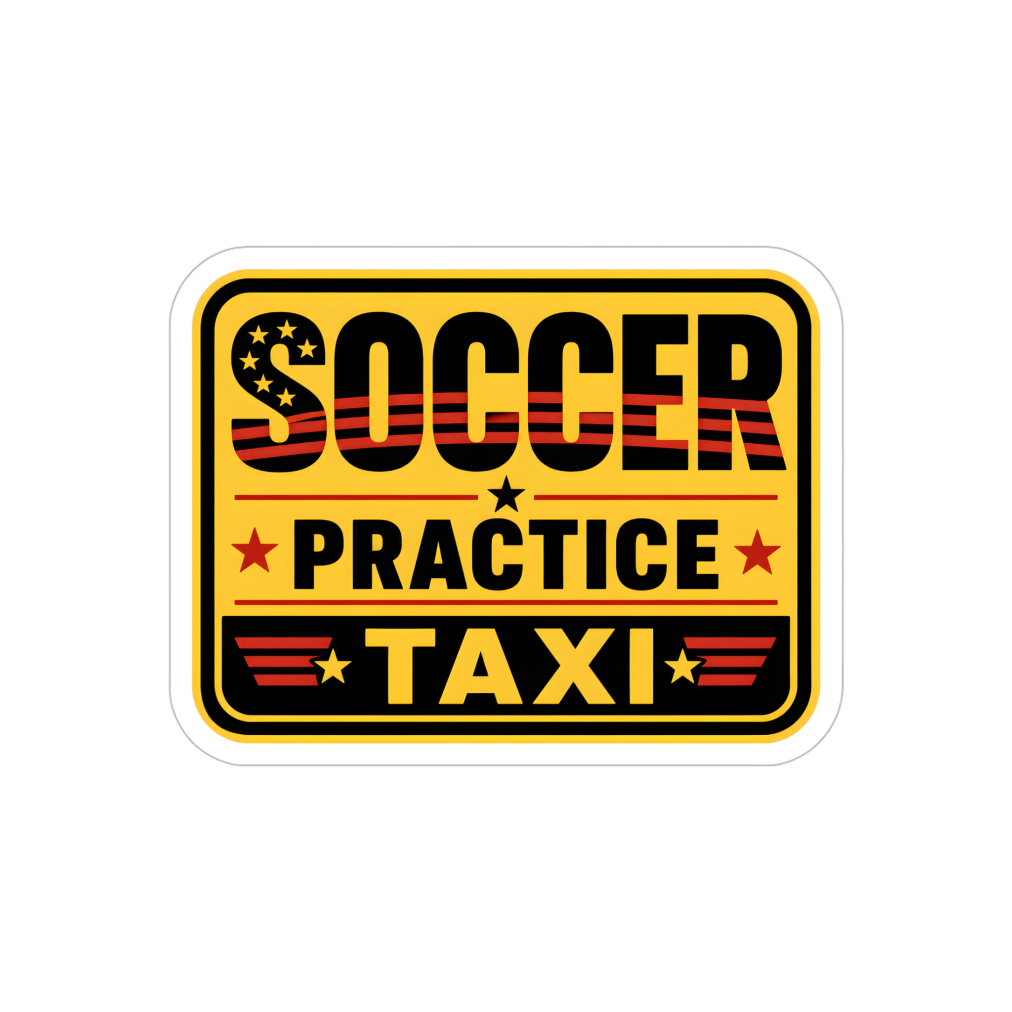 Soccer Practice Taxi Car Decal, Funny Soccer Mom Sticker, Sports Parent Car Window Decal - Image 10