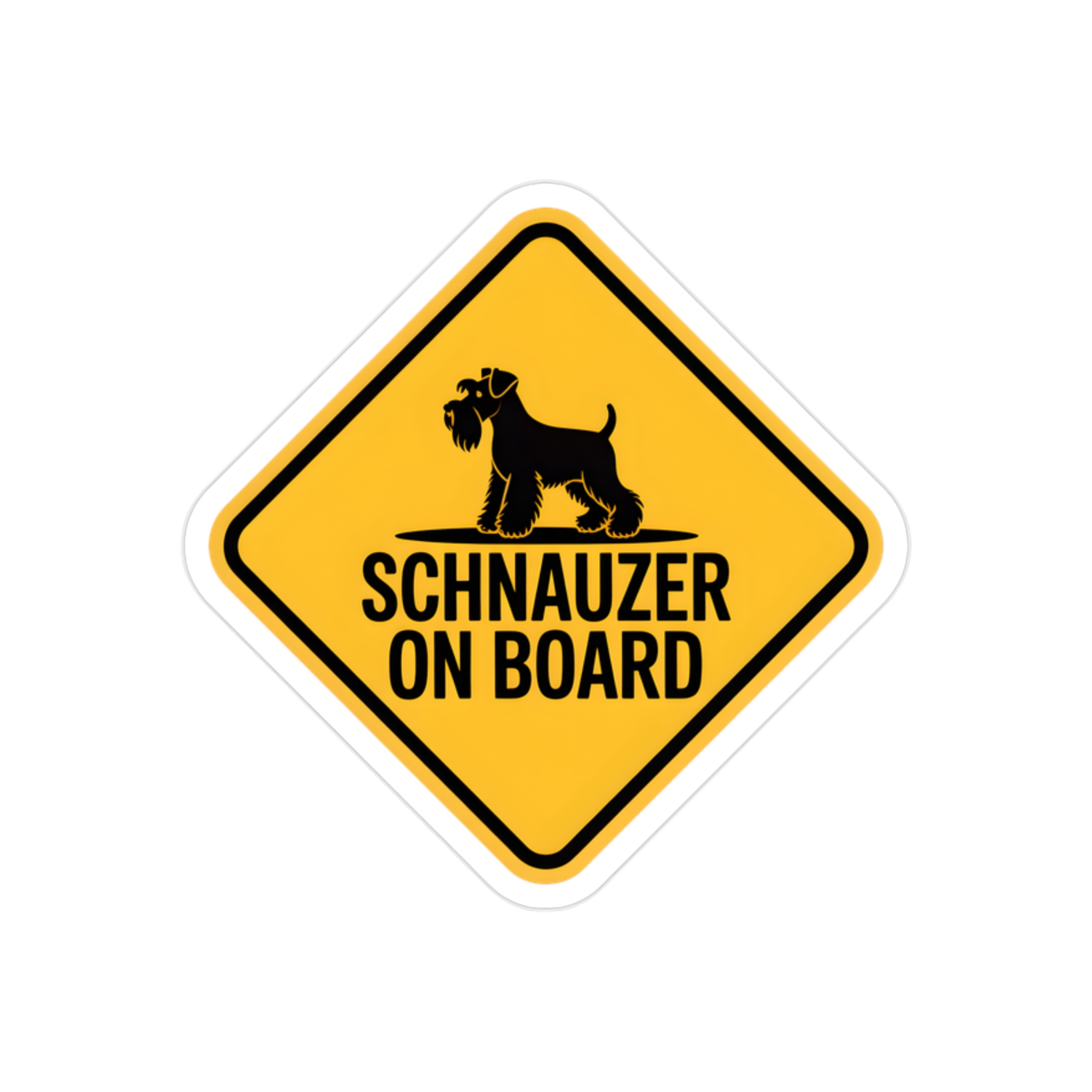 Schnauzer On Board Sticker, Dog Car Decal, Pet Safety Sign, Mini Schnauzer Sticker, Waterproof Outdoor Vinyl, Dog Lover Gift - Image 2