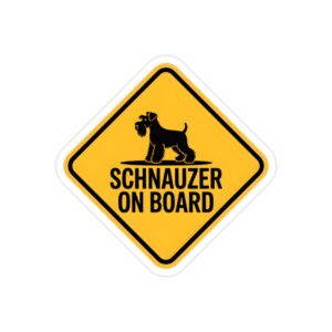 Schnauzer On Board Sticker, Dog Car Decal, Pet Safety Sign, Mini Schnauzer Sticker, Waterproof Outdoor Vinyl, Dog Lover Gift