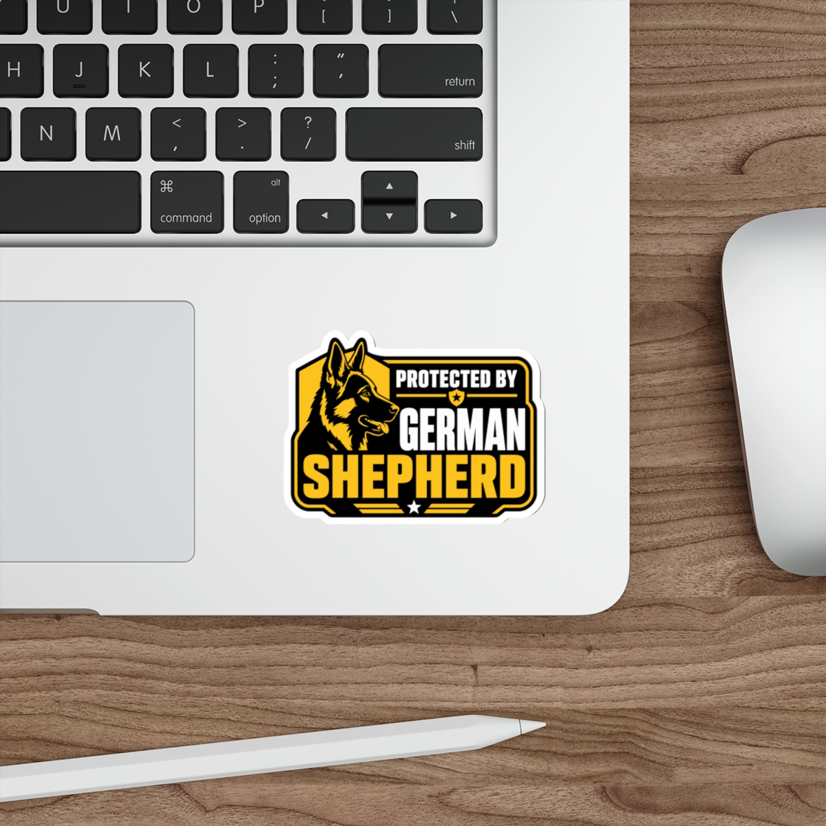 Protected by German Shepherd Sticker | Die-Cut Pet Decal, Police Badge Style - Image 10