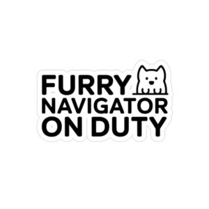 Furry Navigator On Duty sticker | Die-cut Outdoor Sticker