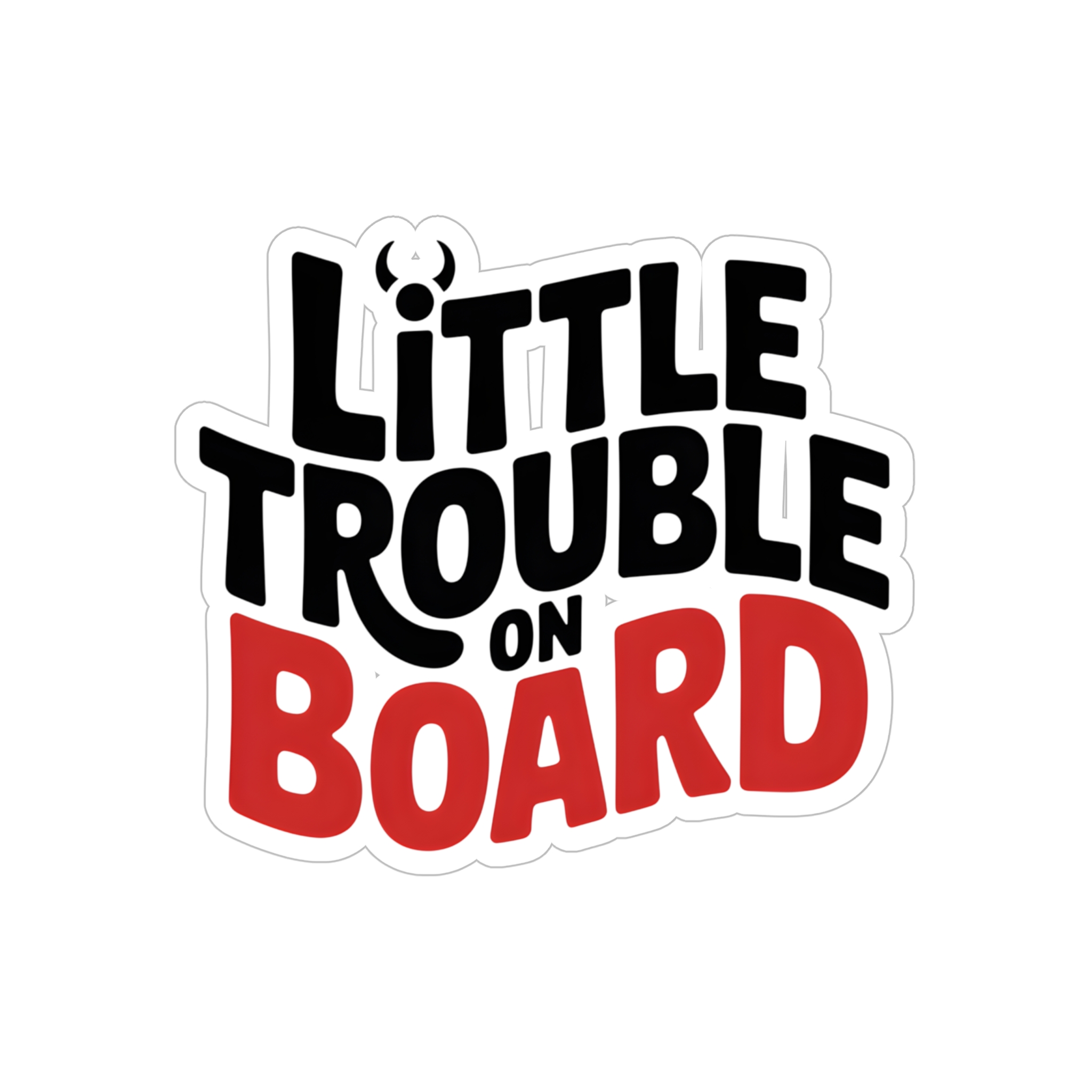 Little Trouble On Board Car Sticker, Funny Car Window Decal, Cute Devil Baby Car Decal, Unique Car Decor - Image 13