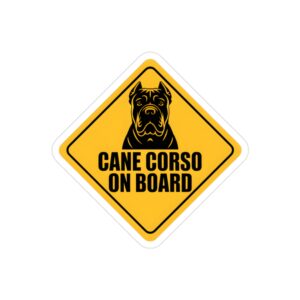 Cane Corso On Board Sticker, Guard Dog Car Decal, Corso Dog Sign, Pet Warning Sticker, Waterproof Outdoor Vinyl