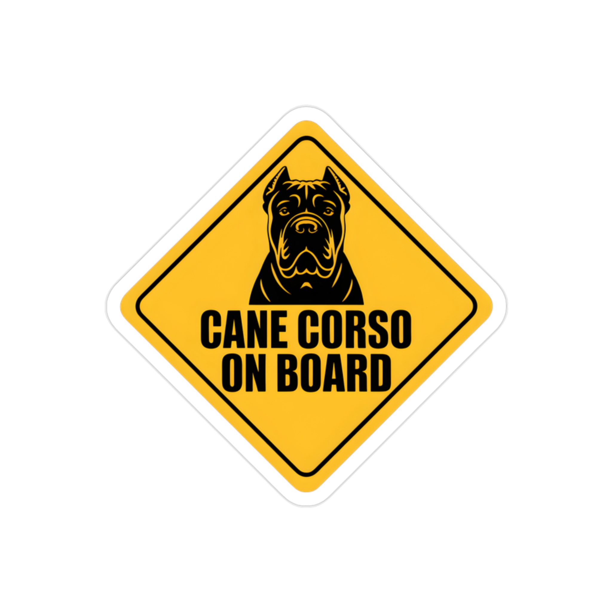 Cane Corso On Board Sticker, Guard Dog Car Decal, Corso Dog Sign, Pet Warning Sticker, Waterproof Outdoor Vinyl