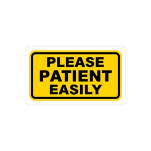 Please Be Patient I Panic Easily Funny Car Sticker New Driver Decal