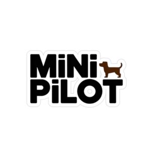 Mini Pilot Decal, Kids Car Window Sign, Funny Family Travel Sticker, Waterproof Vinyl