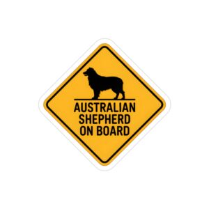 Australian Shepherd On Board Sticker | Die-Cut Outdoor Vinyl