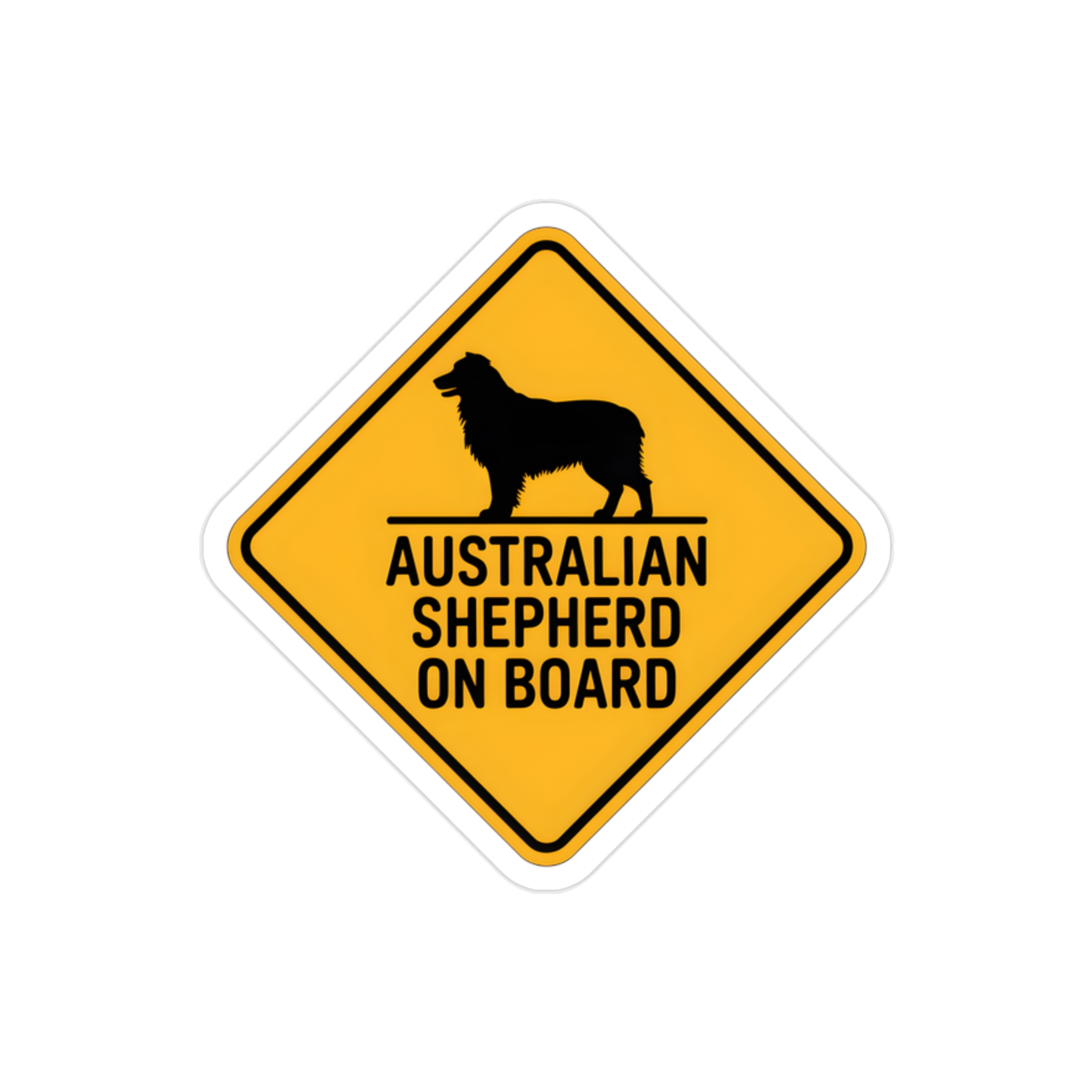 Australian Shepherd On Board Sticker | Die-Cut Outdoor Vinyl