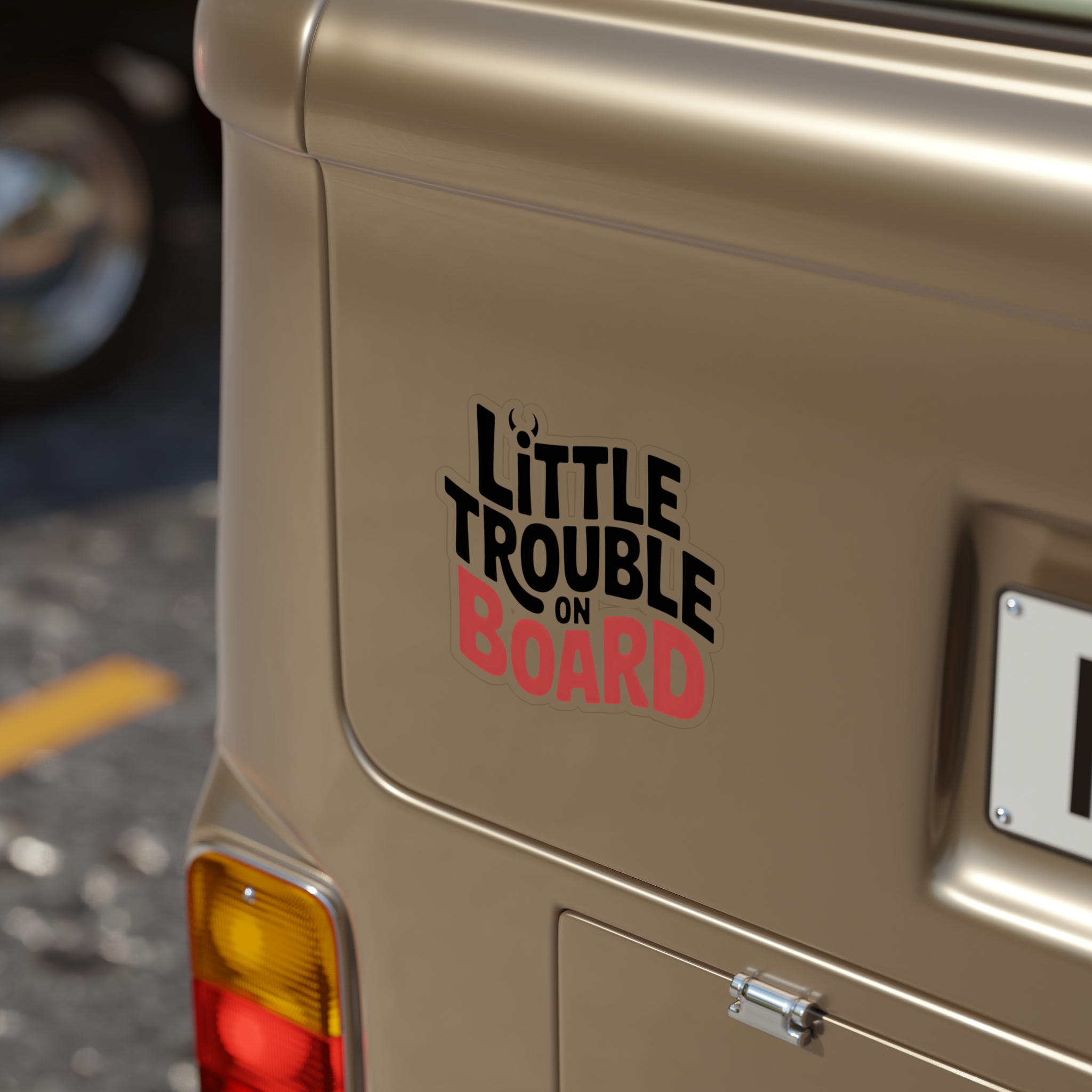 Little Trouble On Board Car Sticker, Funny Car Window Decal, Cute Devil Baby Car Decal, Unique Car Decor - Image 14