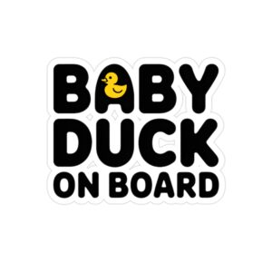Baby Duck On Board Car Sticker, Cute Baby On Board Decal, Funny Baby Car Sticker, Car Window Vinyl Sticker, Baby Shower Gift Idea