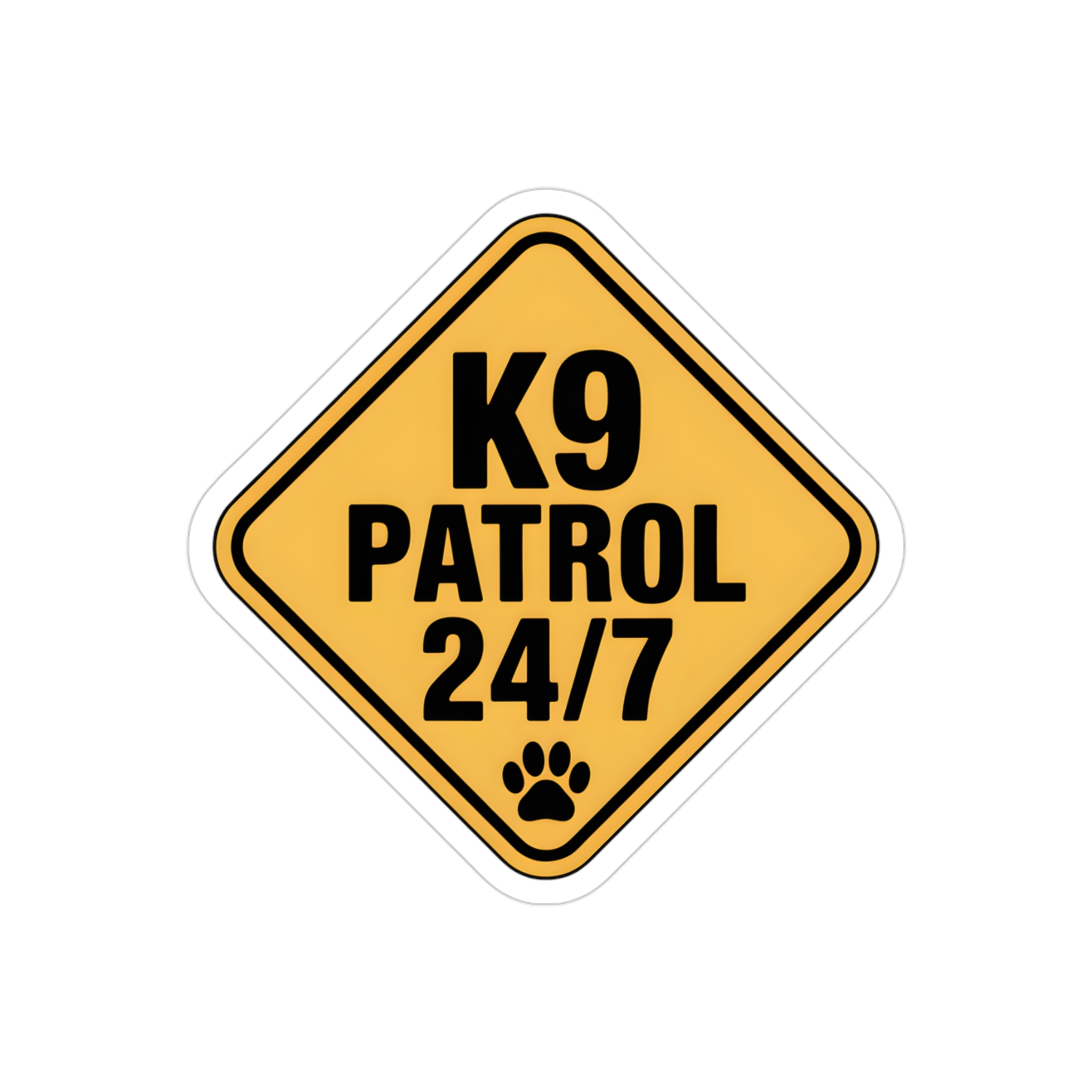 K9 Patrol 24/7 Sticker, Funny Guard Dog Warning Decal, German Shepherd Security Car Window Sticker - Image 4