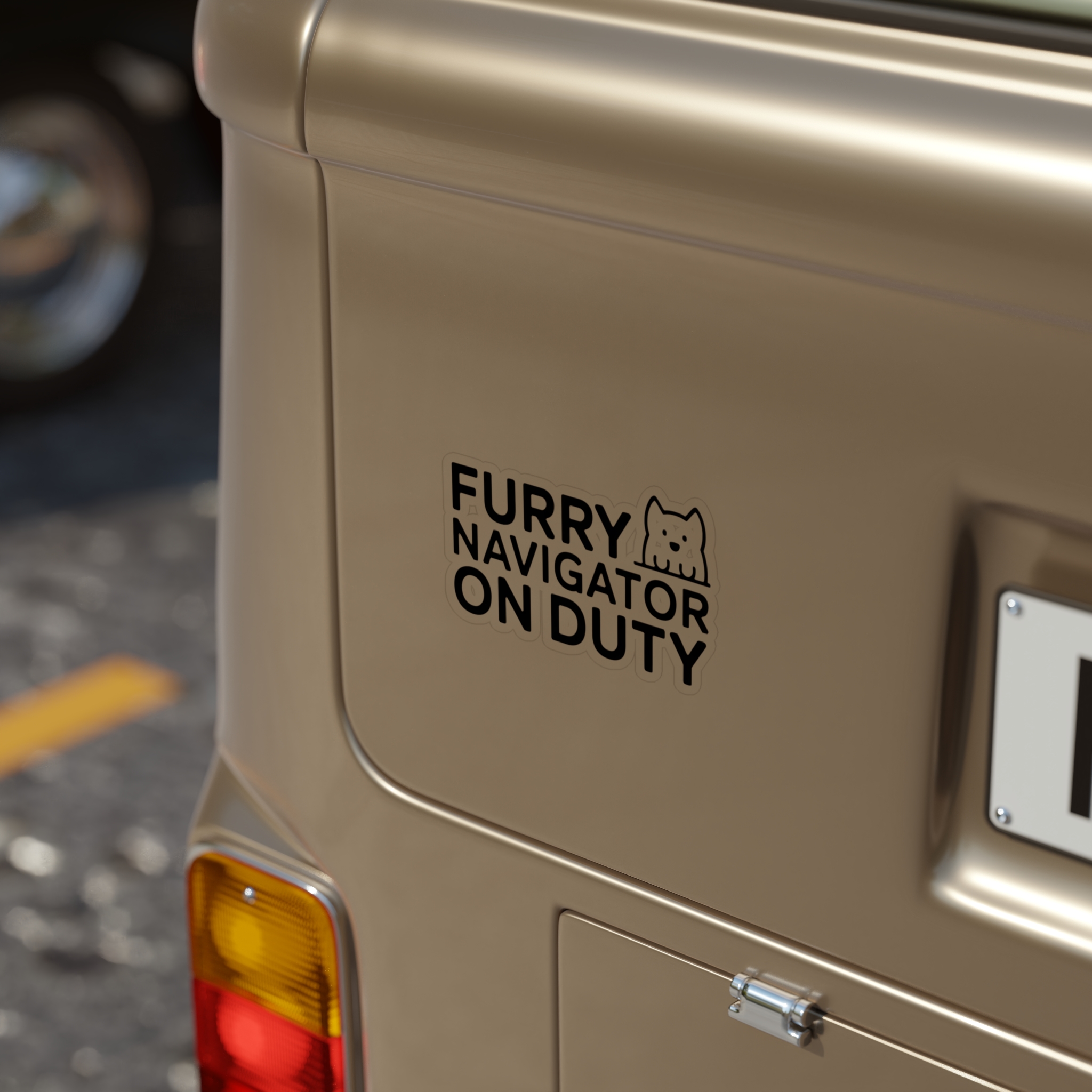 Furry Navigator On Duty sticker | Die-cut Outdoor Sticker - Image 14