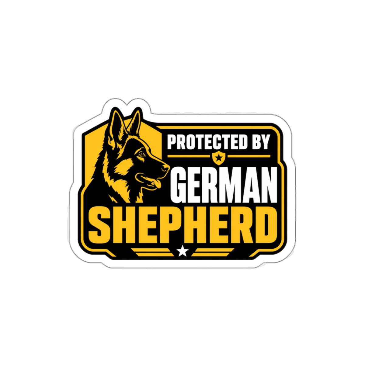 Protected by German Shepherd Sticker | Die-Cut Pet Decal, Police Badge Style - Image 9