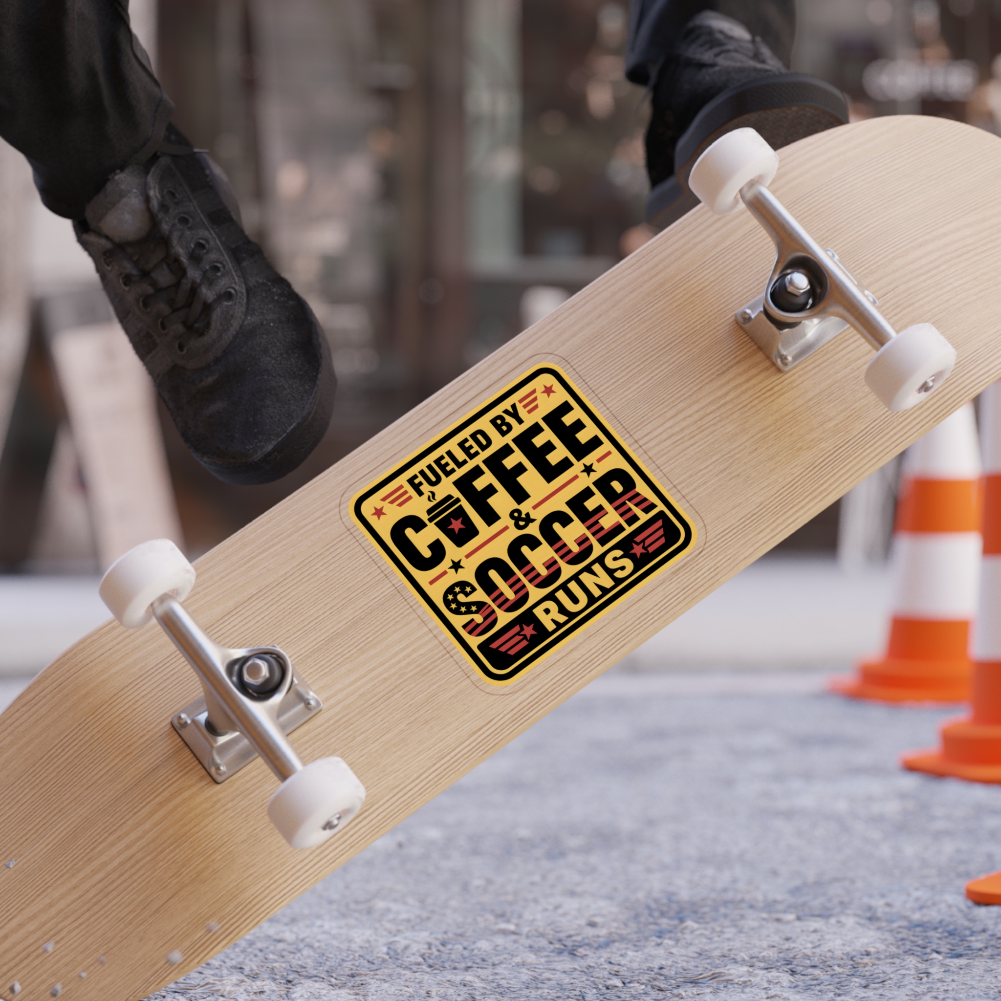 Fueled By Coffee And Soccer Runs Sticker, Soccer Mom Car Decal, Funny Sports Parent Sticker - Image 15