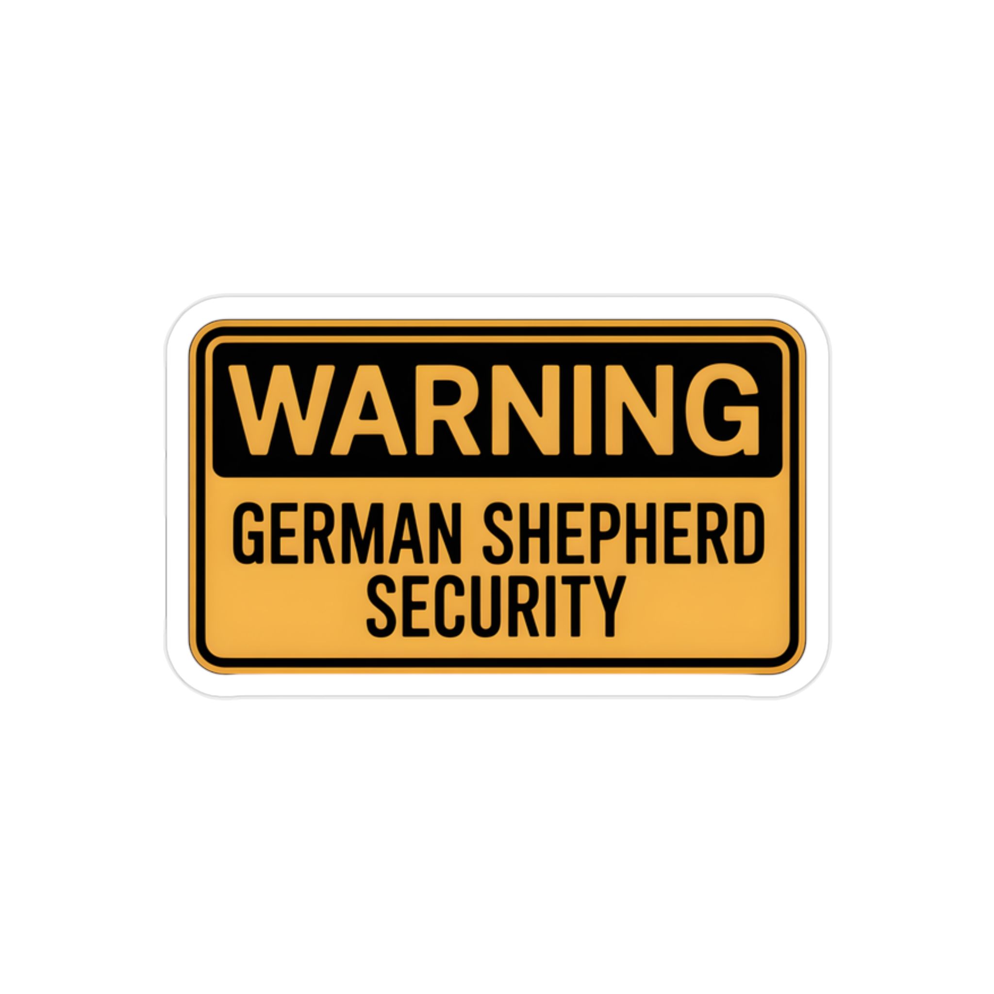 Warning German Shepherd Security Sticker, Guard Dog Warning Car Window Decal