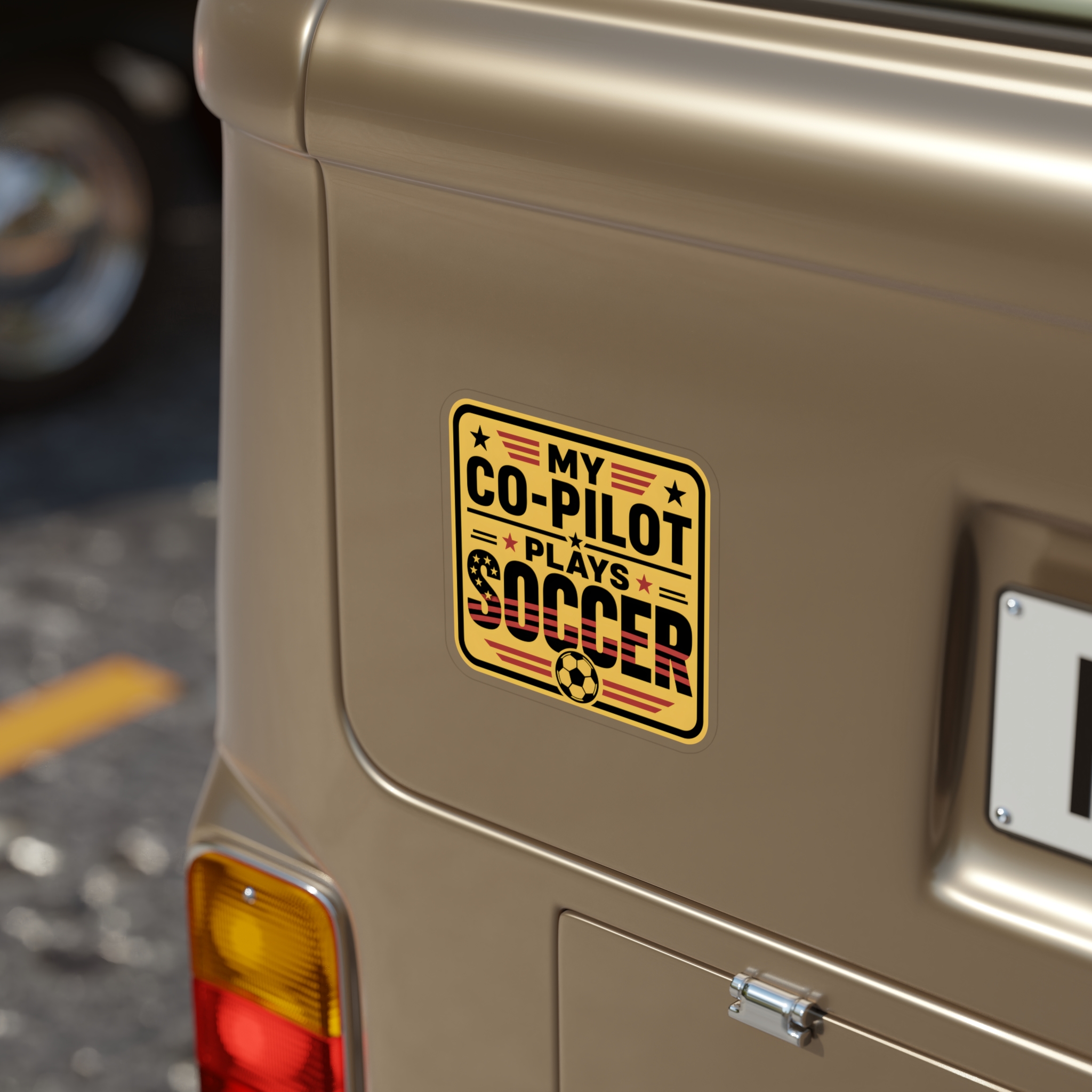 My Co-Pilot Plays Soccer Sticker, Soccer Car Decal, Funny Sports Parent Window Sticker - Image 14