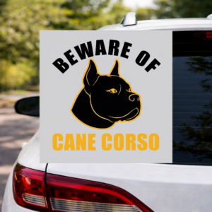 Beware of Cane Corso Sticker | Die-Cut Outdoor Sticker