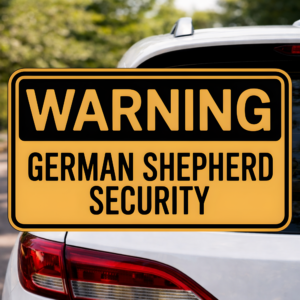 Warning German Shepherd Security Sticker, Guard Dog Warning Car Window Decal