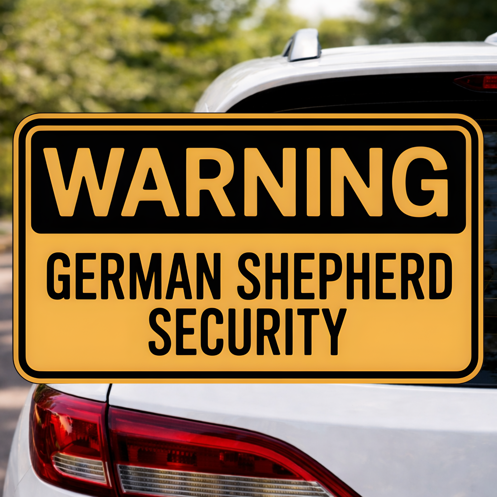 Warning German Shepherd Security Sticker, Guard Dog Warning Car Window Decal