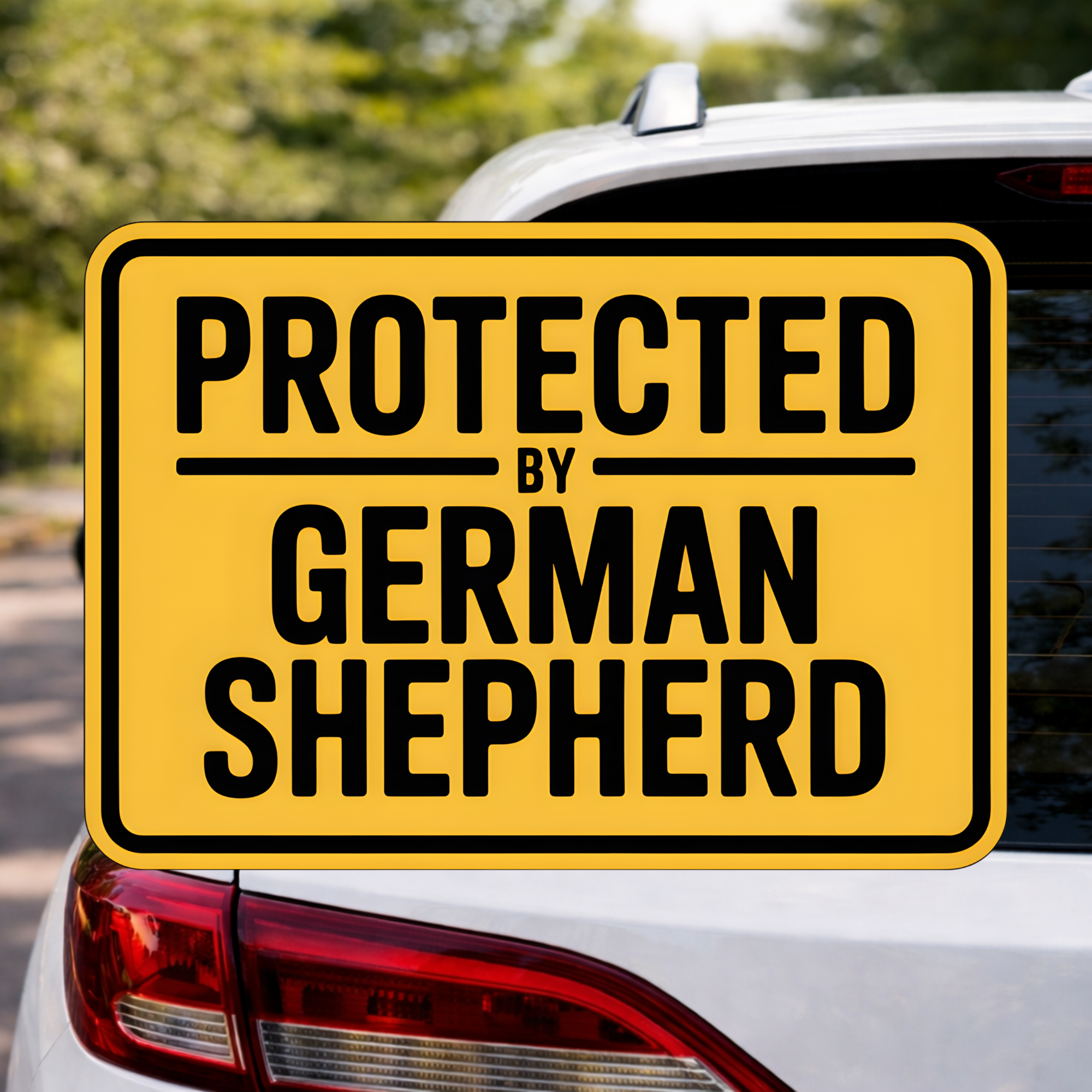 Protected By German Shepherd Sticker, German Shepherd Security Decal, Beware of Dog Car Window Sticker, K9 Protection Warning Sign