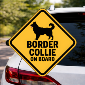 Border Collie On Board Sticker, Dog Car Decal, Herding Dog Sign, Pet Safety Sticker, Waterproof Outdoor Vinyl, Dog Lover Gift