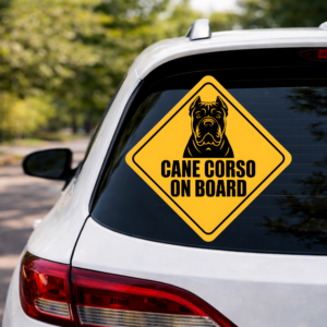 Cane Corso On Board Sticker, Guard Dog Car Decal, Corso Dog Sign, Pet Warning Sticker, Waterproof Outdoor Vinyl