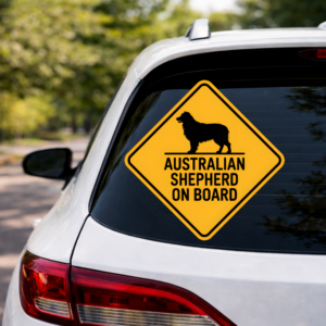 Australian Shepherd On Board Sticker | Die-Cut Outdoor Vinyl