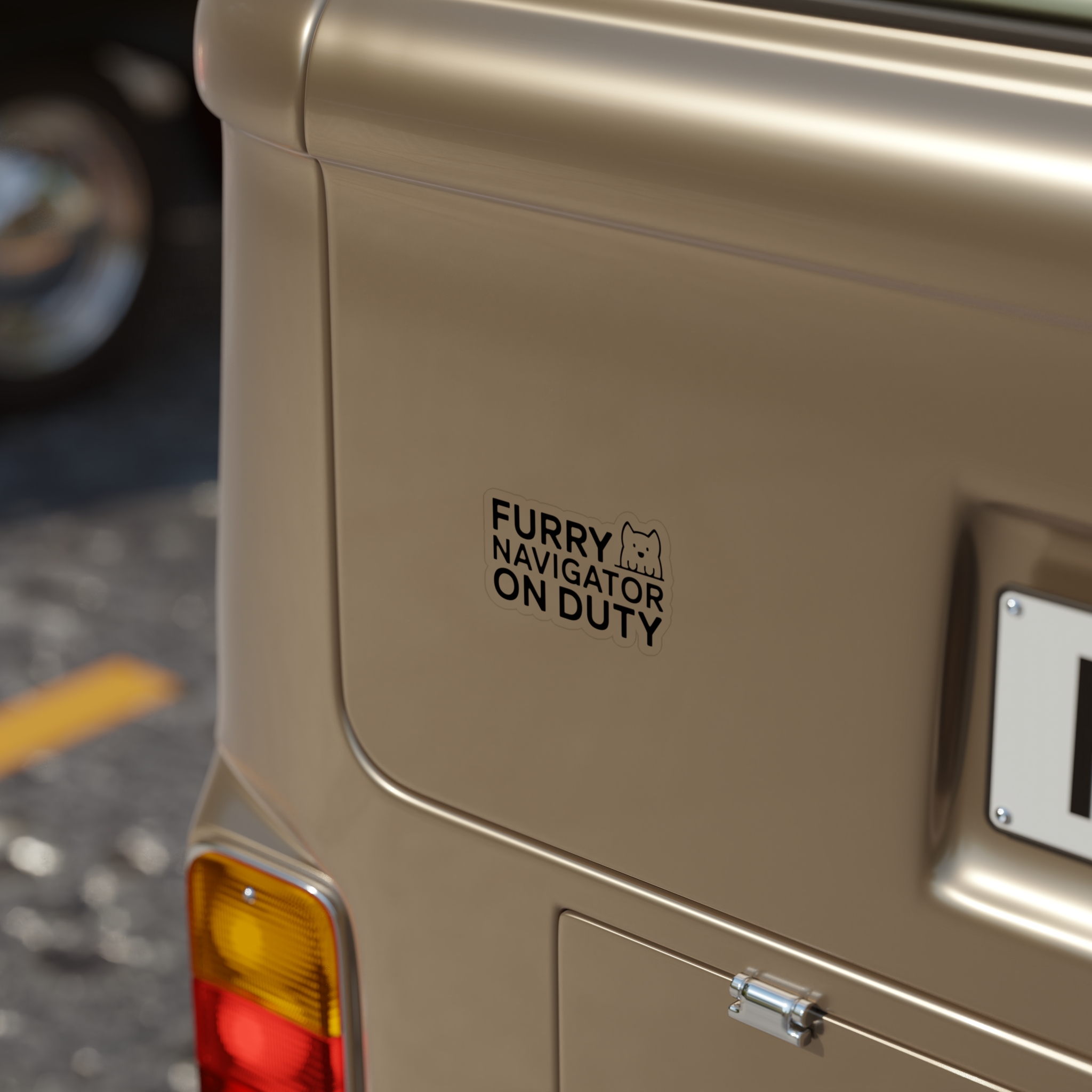 Furry Navigator On Duty sticker | Die-cut Outdoor Sticker - Image 8