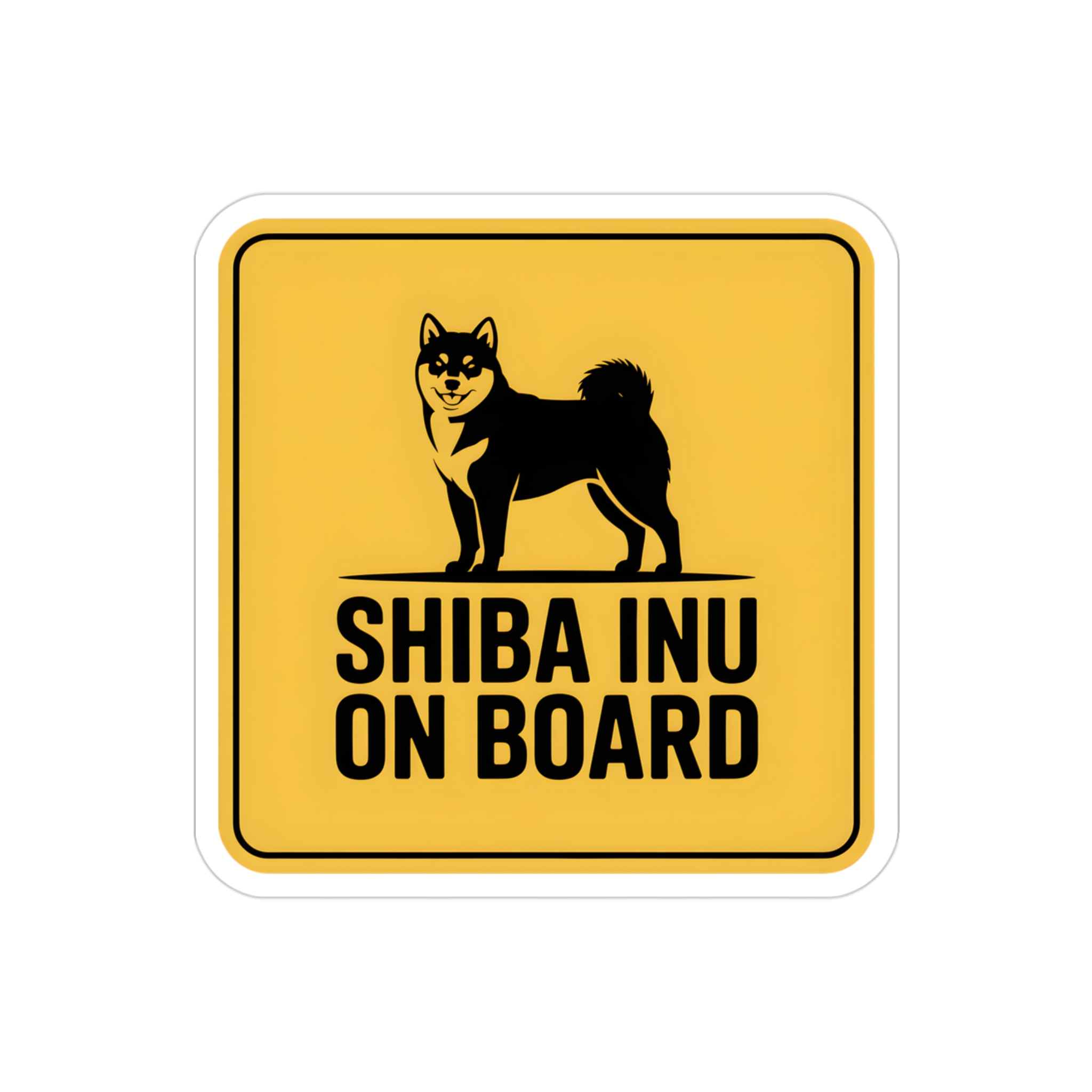 Shiba Inu On Board Sticker | Outdoor Die-Cut - Image 4