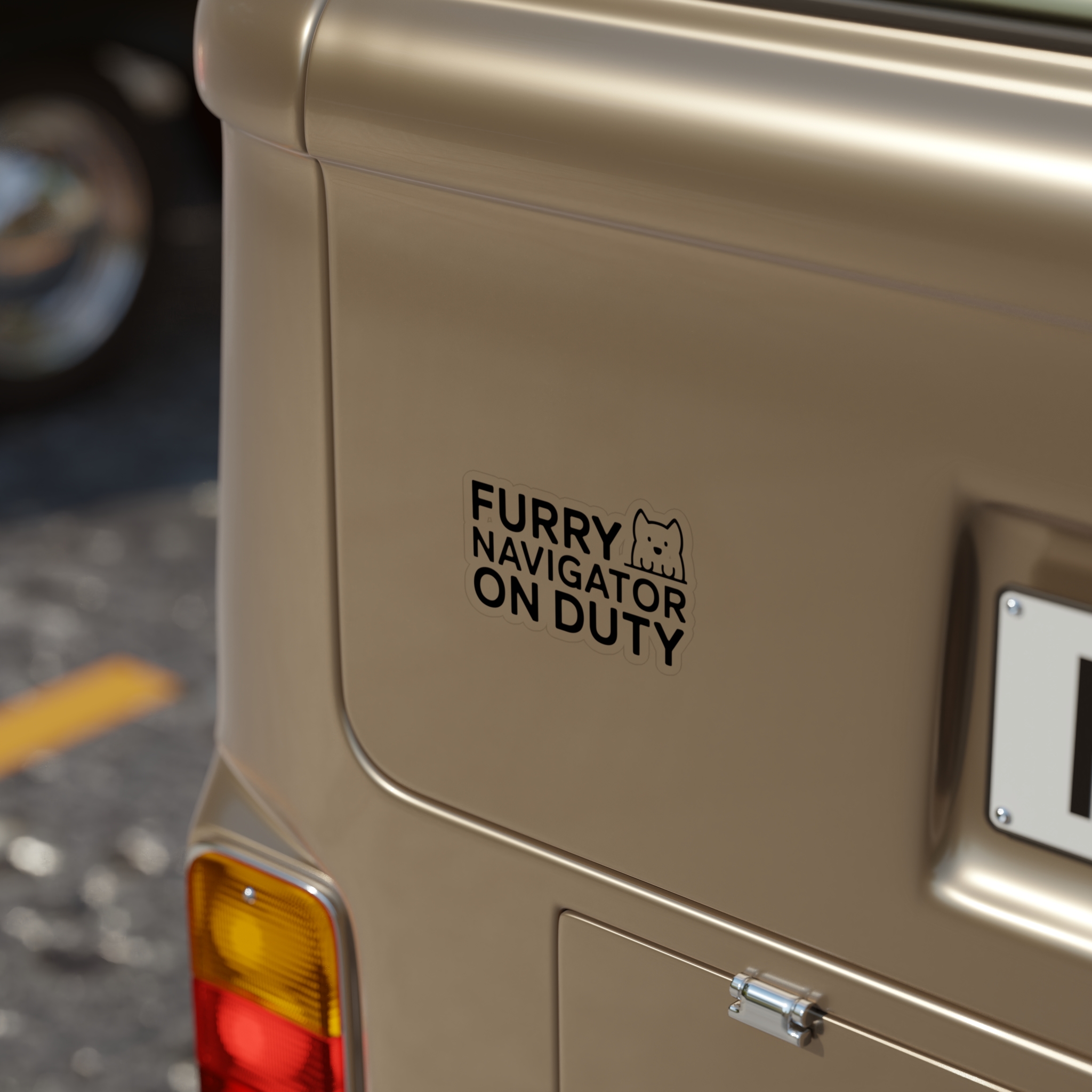 Furry Navigator On Duty sticker | Die-cut Outdoor Sticker - Image 11