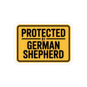 Protected By German Shepherd Sticker, German Shepherd Security Decal, Beware of Dog Car Window Sticker, K9 Protection Warning Sign