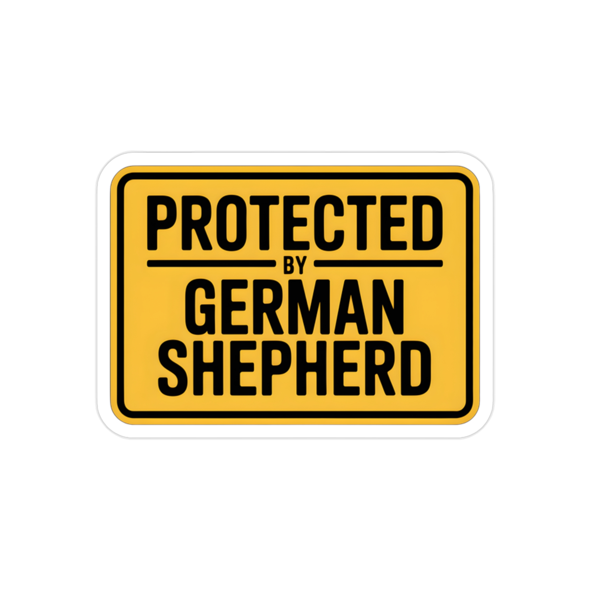 Protected By German Shepherd Sticker, German Shepherd Security Decal, Beware of Dog Car Window Sticker, K9 Protection Warning Sign