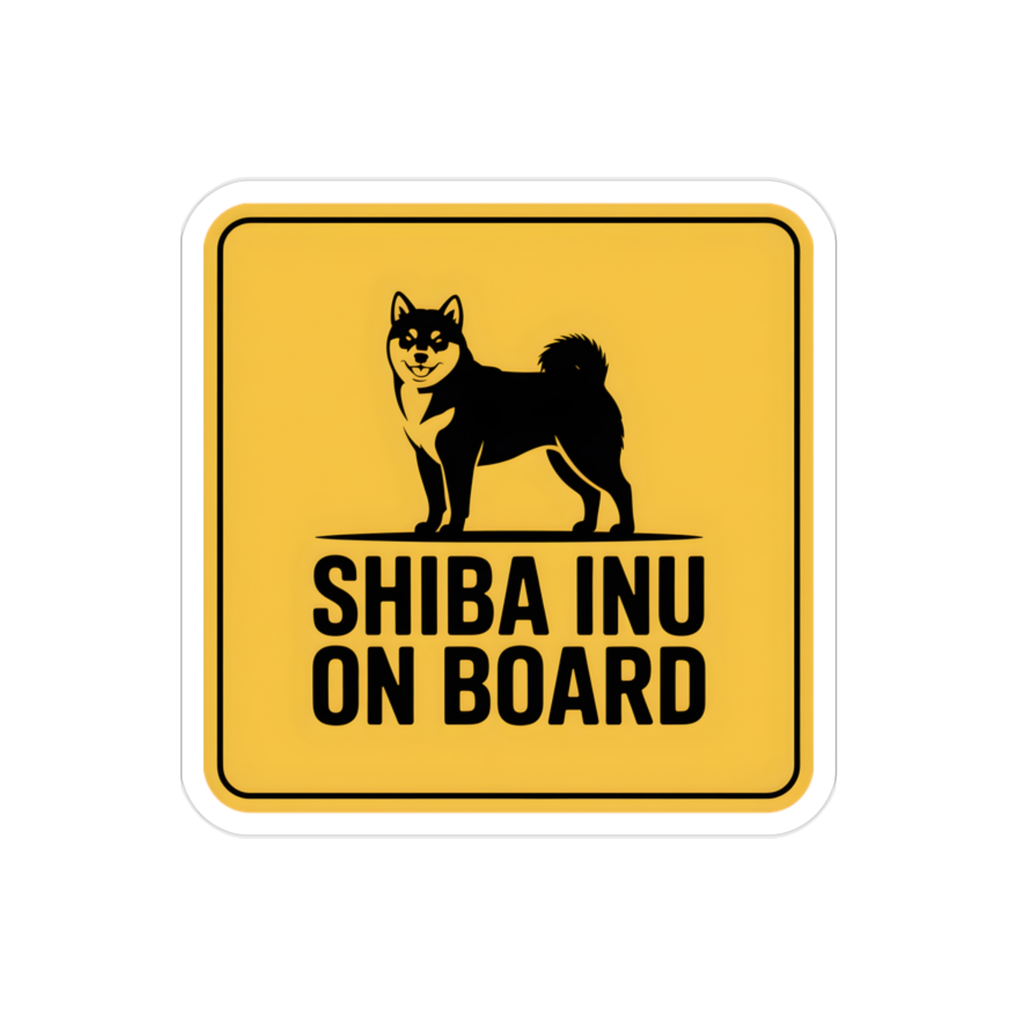 Shiba Inu On Board Sticker | Outdoor Die-Cut