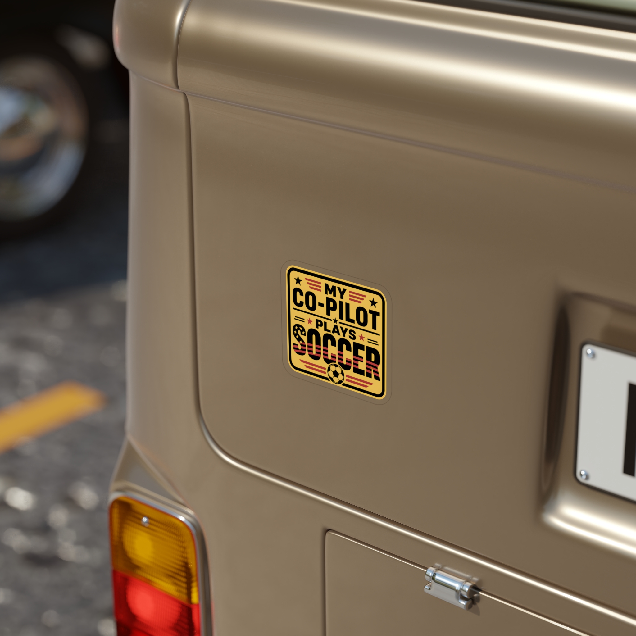 My Co-Pilot Plays Soccer Sticker, Soccer Car Decal, Funny Sports Parent Window Sticker - Image 8