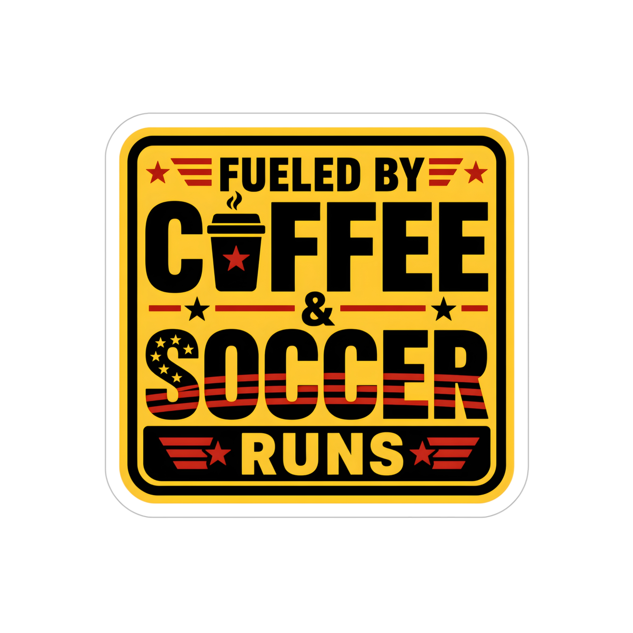 Fueled By Coffee And Soccer Runs Sticker, Soccer Mom Car Decal, Funny Sports Parent Sticker - Image 13