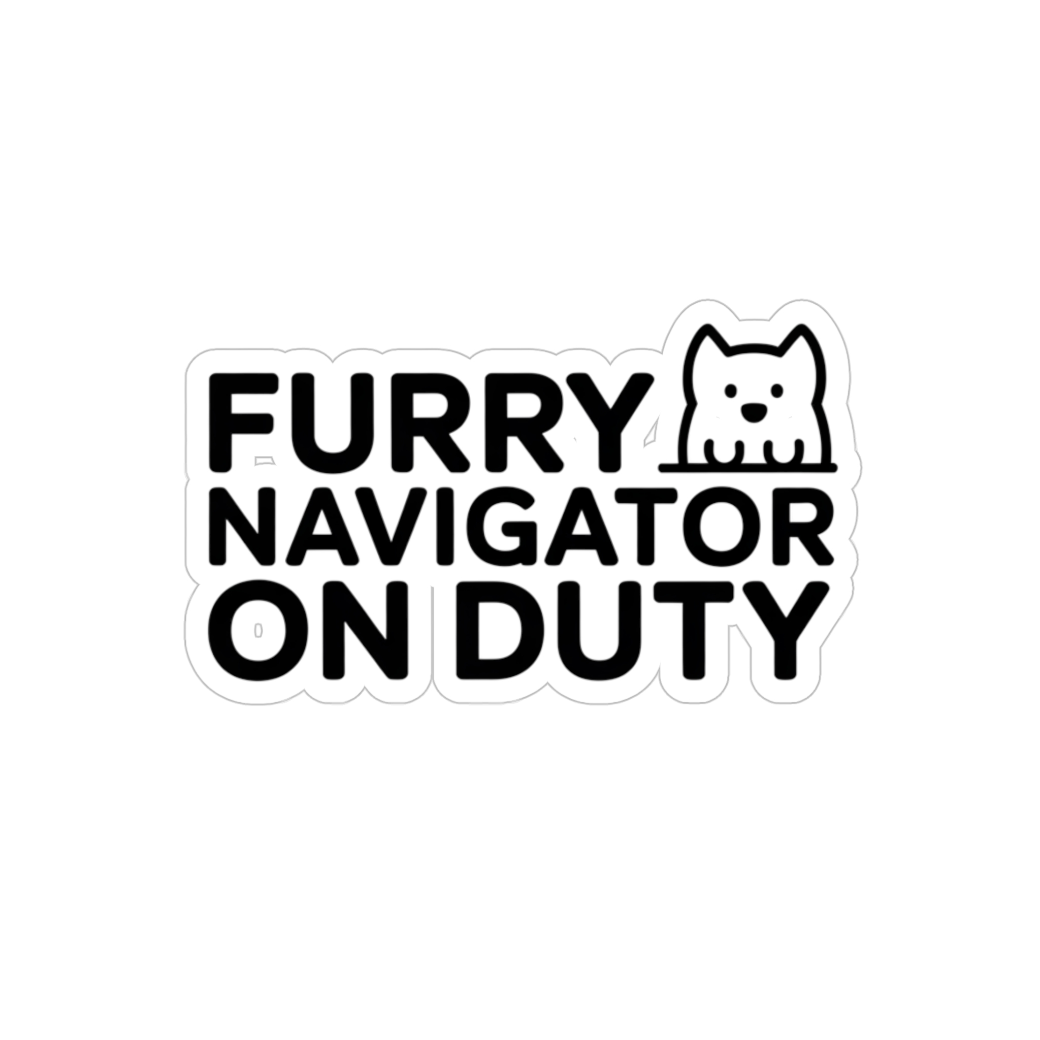 Furry Navigator On Duty sticker | Die-cut Outdoor Sticker - Image 10