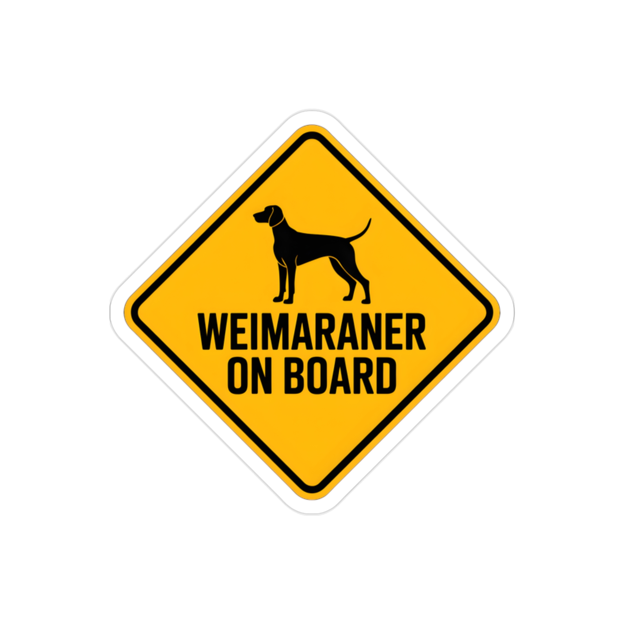 Weimaraner On Board Sticker, Dog Car Decal, Hunting Dog Sign, Pet Warning Sticker, Waterproof Outdoor Vinyl - Image 2