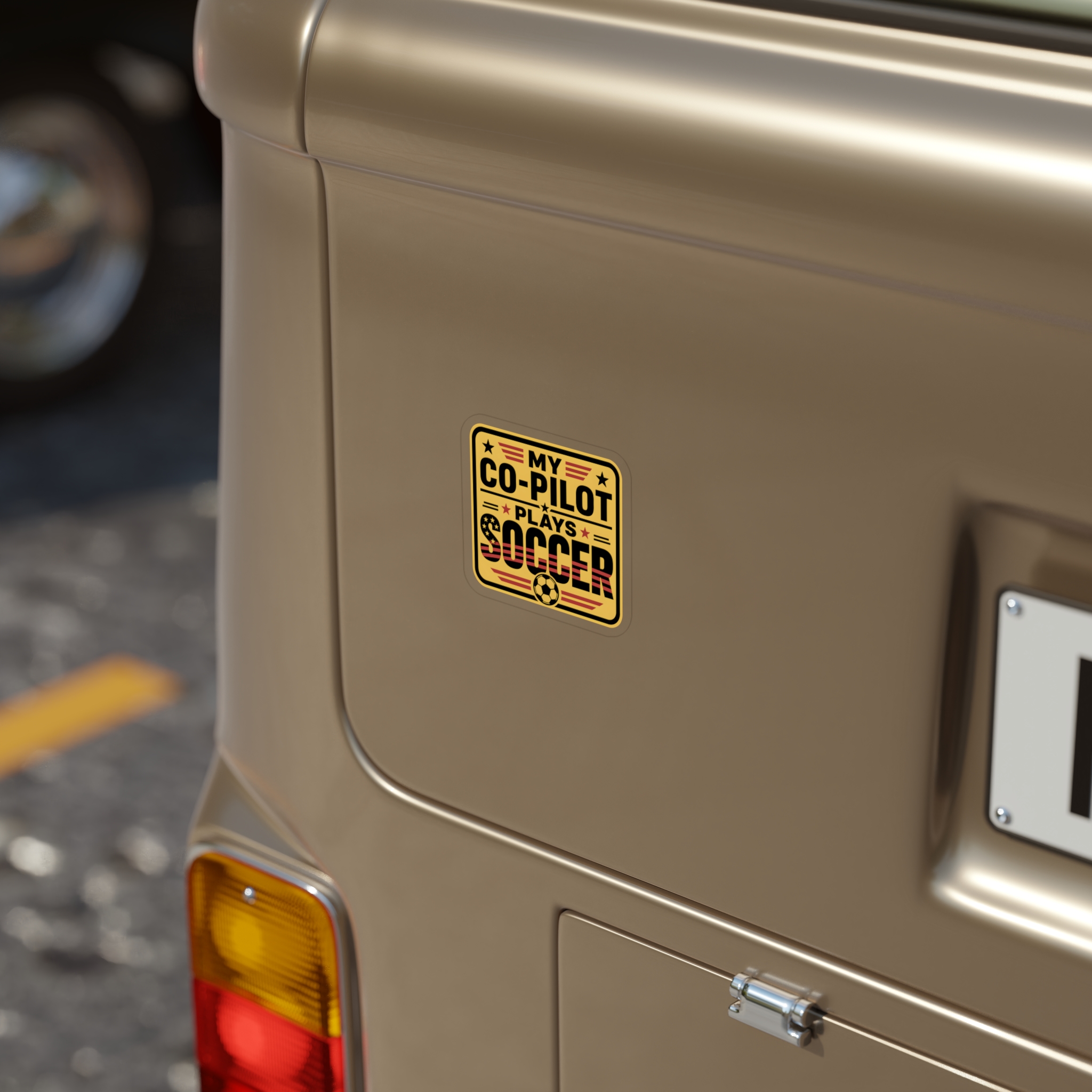 My Co-Pilot Plays Soccer Sticker, Soccer Car Decal, Funny Sports Parent Window Sticker - Image 5