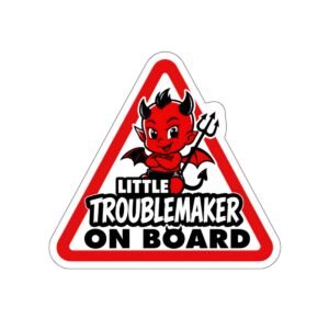 Little Troublemaker On Board sticker | Die-Cut Sticker