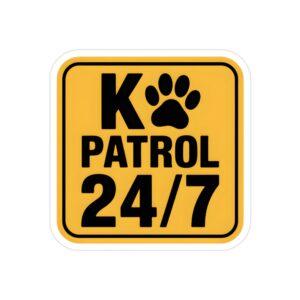 K9 Patrol 24/7 Sticker, Guard Dog Warning Decal, German Shepherd Security Sign, K9 Unit Car Window Sticker